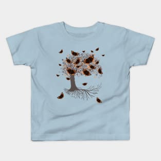 Tree of life with atalanta butterflies Kids T-Shirt